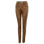 Elegant Stretch Leather Pants For Women-Pants-Arimonz-Arimonz