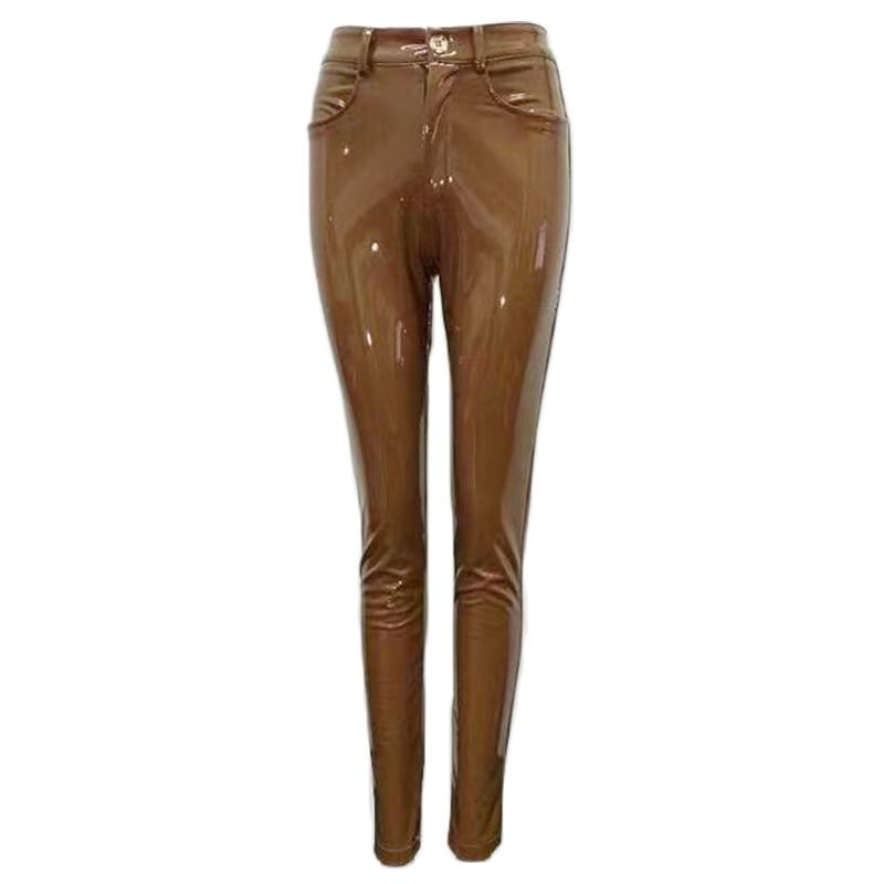 Elegant Stretch Leather Pants For Women-Pants-Arimonz-Arimonz