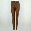Elegant Stretch Leather Pants For Women-Pants-Arimonz-brown-S-Arimonz
