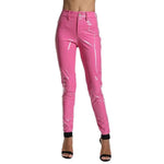Elegant Stretch Leather Pants For Women-Pants-Arimonz-Pink-S-Arimonz