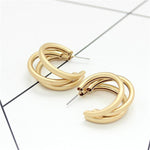 Elegant Three Hoops Earrings-Earrings-Arimonz-Arimonz