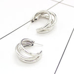 Elegant Three Hoops Earrings-Earrings-Arimonz-Arimonz