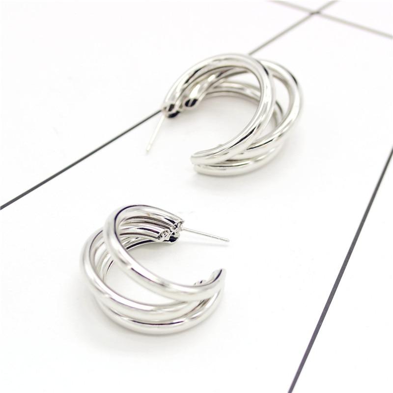 Elegant Three Hoops Earrings-Earrings-Arimonz-Arimonz
