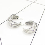 Elegant Three Hoops Earrings-Earrings-Arimonz-Sliver-Arimonz