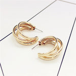 Elegant Three Hoops Earrings-Earrings-Arimonz-Arimonz