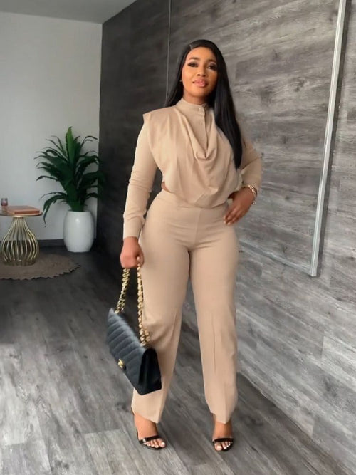 Elegant Two 2 Piece Sets Women Tracksuit Woman Office Outfits-Matching Sets-Arimonz-Arimonz