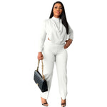 Elegant Two 2 Piece Sets Women Tracksuit Woman Office Outfits-Matching Sets-Arimonz-White-S-Arimonz
