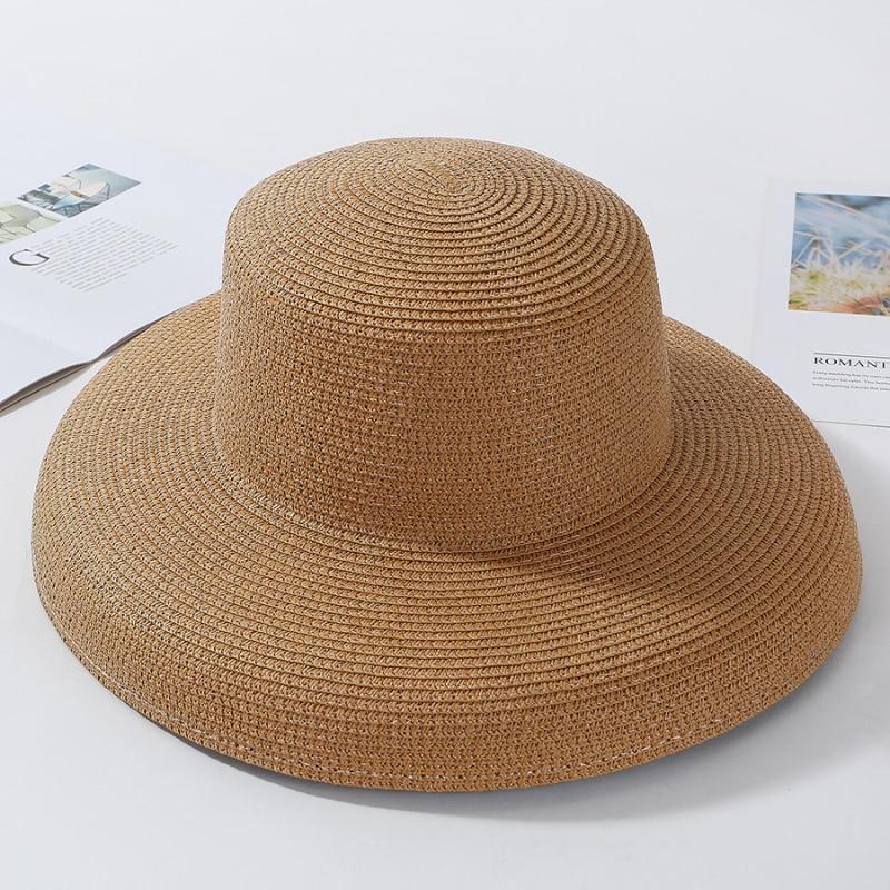 Elegant Wide Brim Straw Hat-Hats-Arimonz-Arimonz