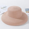 Elegant Wide Brim Straw Hat-Hats-Arimonz-Arimonz