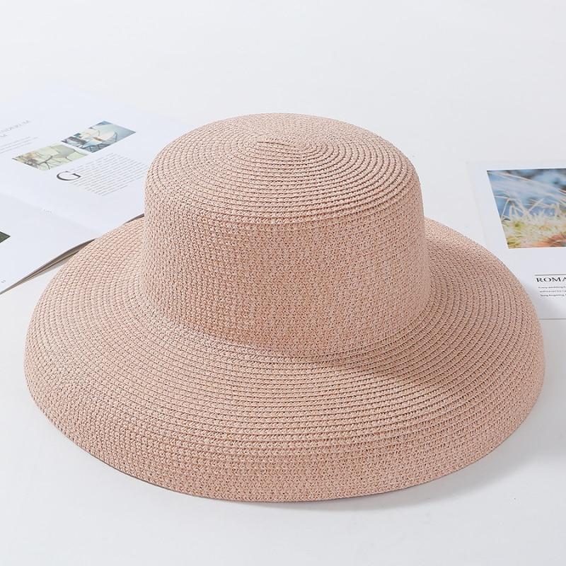 Elegant Wide Brim Straw Hat-Hats-Arimonz-Arimonz