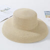 Elegant Wide Brim Straw Hat-Hats-Arimonz-Arimonz