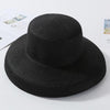 Elegant Wide Brim Straw Hat-Hats-Arimonz-Black-Arimonz