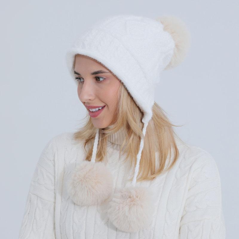 Eleonor Big Fur Ball Winter Hat-Hats-Arimonz-Arimonz
