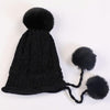 Eleonor Big Fur Ball Winter Hat-Hats-Arimonz-black-Arimonz
