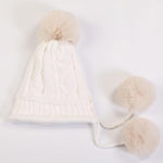 Eleonor Big Fur Ball Winter Hat-Hats-Arimonz-white-Arimonz