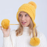 Eleonor Big Fur Ball Winter Hat-Hats-Arimonz-Arimonz