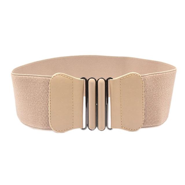 Eliana Elastic Wide Belt-Belts-Arimonz-Beige-Arimonz