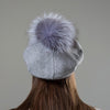 Elizabeth Knitted Wool Beret with Pompom-Hats-Arimonz-Arimonz