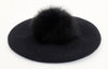 Elizabeth Knitted Wool Beret with Pompom-Hats-Arimonz-Black-Arimonz