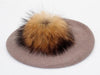 Elizabeth Knitted Wool Beret with Pompom-Hats-Arimonz-Khaki-Arimonz