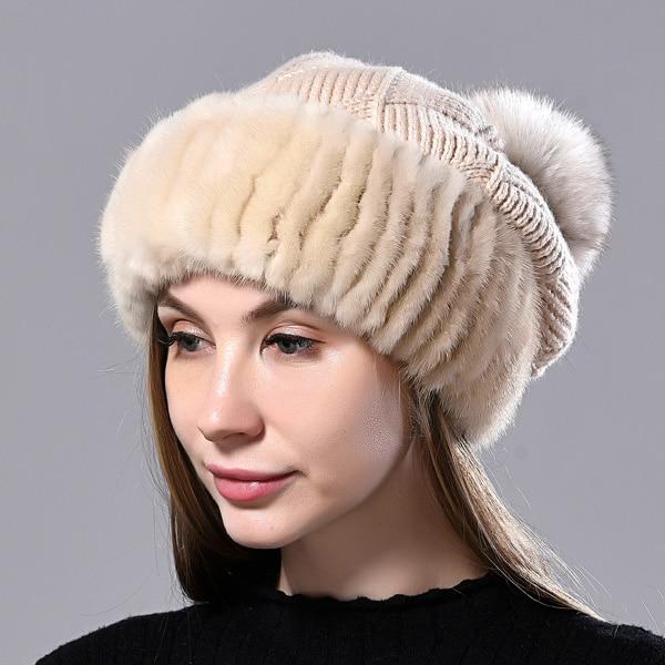 Emma Knitted Beanie-Hats-Arimonz-Beige-Arimonz