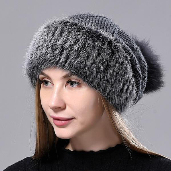 Emma Knitted Beanie-Hats-Arimonz-Dark Gray-Arimonz