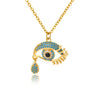 Evil Eye Pendants Necklaces for Women Stainless Steel Choker Necklace-Necklaces-Arimonz-Arimonz