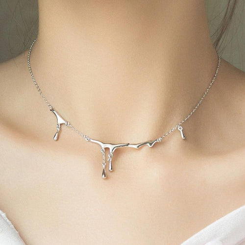 Falling Rain Choker Necklace for Women Simple Necklace Jewelry-Necklaces-Arimonz-Arimonz