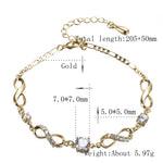 Fashion Bohemian Anklet For Women Gold Leg Chain Big Rhinestone Anklet-Anklets-Arimonz-Arimonz