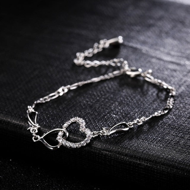 Fashion Bohemian Anklet For Women Gold Leg Chain Big Rhinestone Anklet-Anklets-Arimonz-love silver-Arimonz