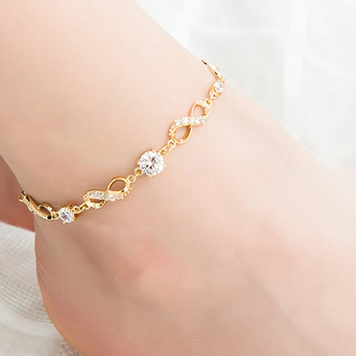 Fashion Bohemian Anklet For Women Gold Leg Chain Big Rhinestone Anklet-Anklets-Arimonz-Arimonz