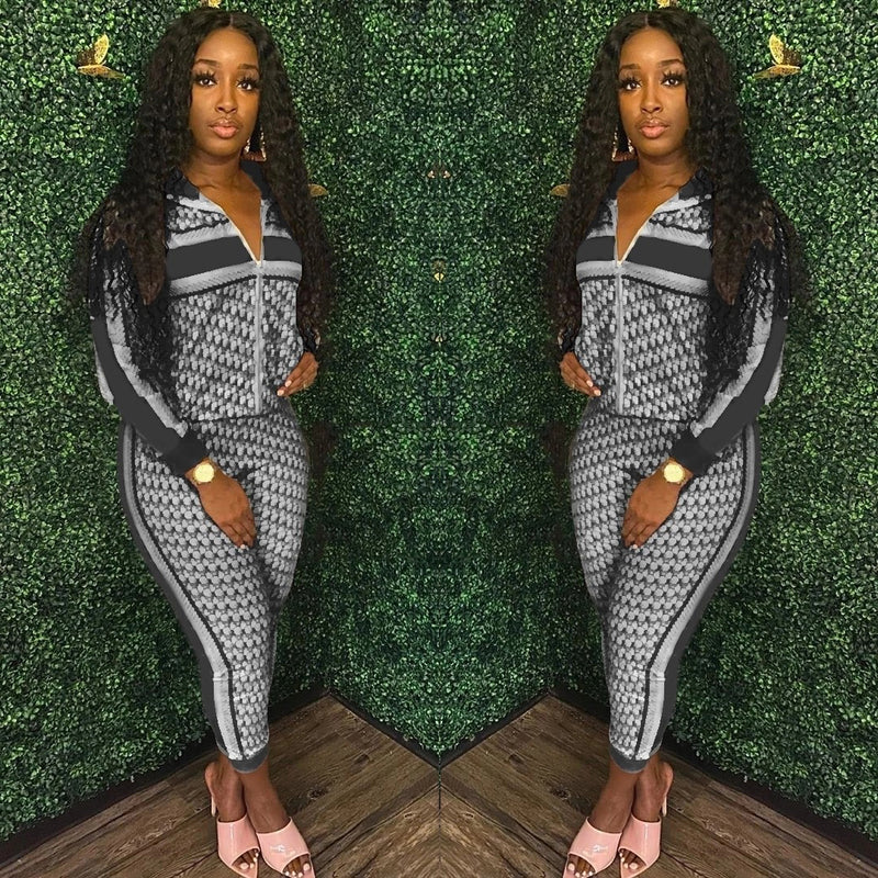 Fashion Casual Commuter Two-Piece Ladies Suit Women Jumpsuit-Casual Jumpsuits & Rompers-Arimonz-Arimonz