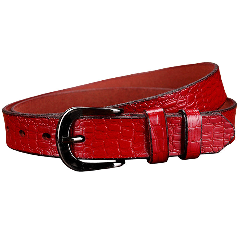 Fashion Genuine Leather Belts For Women Design Pin Buckle Belt-Women's Belts-Arimonz-Arimonz