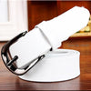 Fashion Genuine Leather Belts For Women Design Pin Buckle Belt-Women's Belts-Arimonz-White-90cm/35.43inches-Arimonz