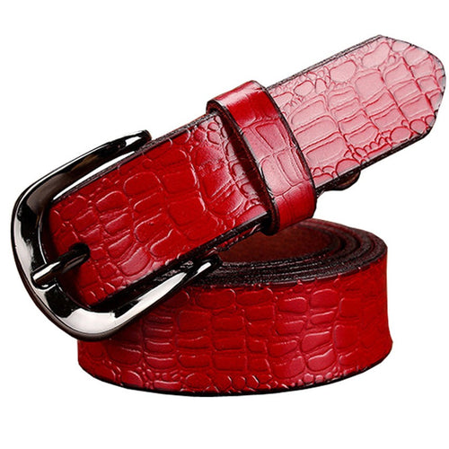 Fashion Genuine Leather Belts For Women Design Pin Buckle Belt-Women's Belts-Arimonz-Arimonz