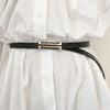 Fashion Leather Thin Belt Women Personality Metal Buckle Waist Belt-Belts-Arimonz-Arimonz