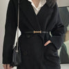 Fashion Leather Thin Belt Women Personality Metal Buckle Waist Belt-Belts-Arimonz-Arimonz