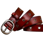 Fashion Metal Hollow Genuine Leather Belts For Women Pin Buckle Belt-Belts-Arimonz-Arimonz