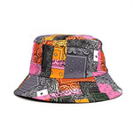 Fashion Reversible Leaf Print Bucket Hat Summer Sun Caps For Women-Bucket Hats-Arimonz-11-Arimonz