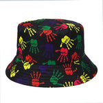 Fashion Reversible Leaf Print Bucket Hat Summer Sun Caps For Women-Bucket Hats-Arimonz-20-Arimonz
