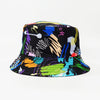 Fashion Reversible Leaf Print Bucket Hat Summer Sun Caps For Women-Bucket Hats-Arimonz-Arimonz