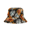 Fashion Reversible Leaf Print Bucket Hat Summer Sun Caps For Women-Bucket Hats-Arimonz-Arimonz
