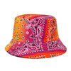 Fashion Reversible Leaf Print Bucket Hat Summer Sun Caps For Women-Bucket Hats-Arimonz-Arimonz