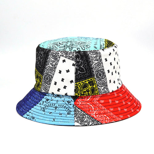 Fashion Reversible Leaf Print Bucket Hat Summer Sun Caps For Women-Bucket Hats-Arimonz-Arimonz