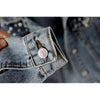 Fashion Women’s Denim Jacket Full Sleeve Loose Button Pearls-Jean Jackets-Arimonz-Arimonz