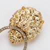 Fashionable and Changeable Antique Gold Lion Pattern Dangle Earrings-Drop Earrings-Arimonz-Arimonz