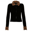 Fashionable Fur Coat Top Women Elegant Black Rib knit Pullover Jacket-Fuzzy Jackets-Arimonz-Arimonz