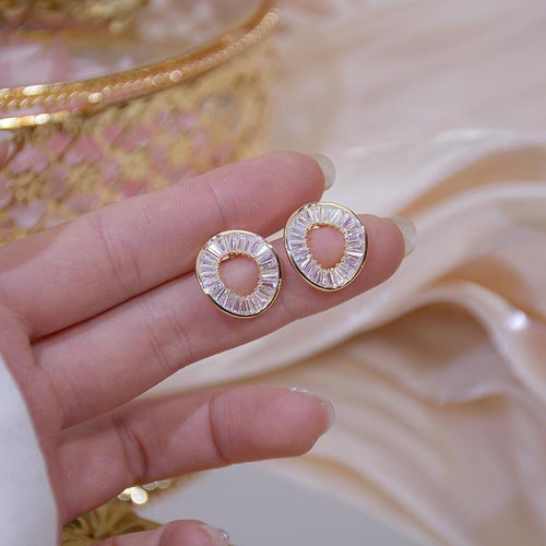 Fashionable Stud Earrings Irregular Circle Earrings for Women-Earrings-Arimonz-Arimonz