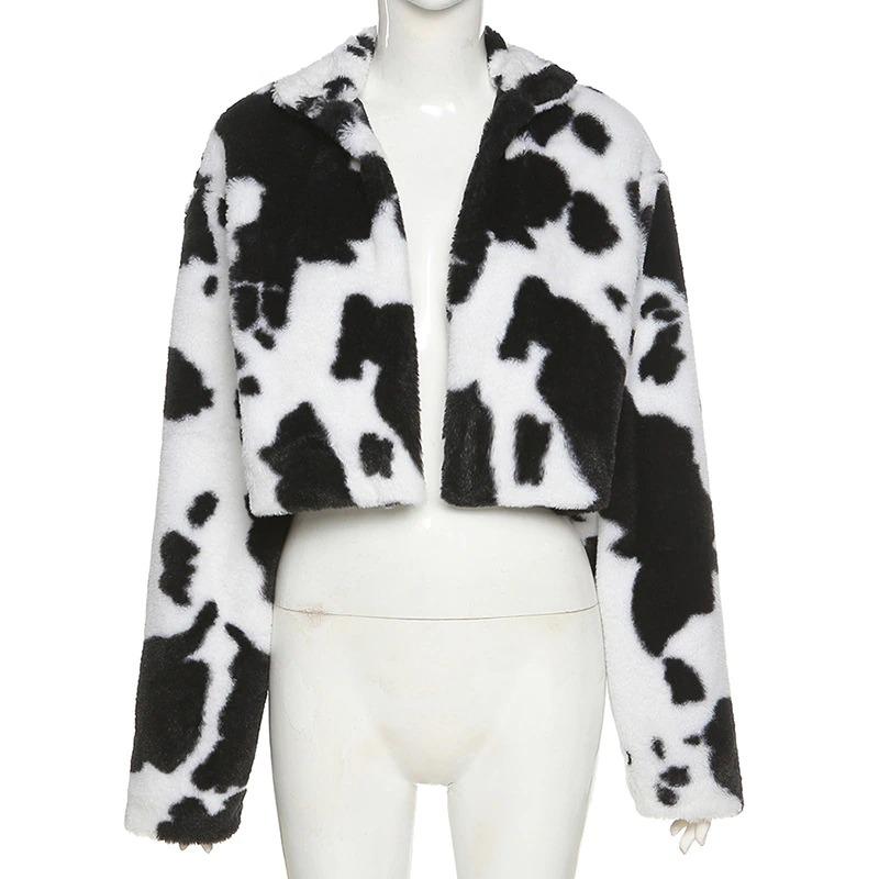 Faux Fur Coat Long Sleeve Women Cardigan Jackets Warm Faux Fur Jacket-Fuzzy Jackets-Arimonz-Arimonz