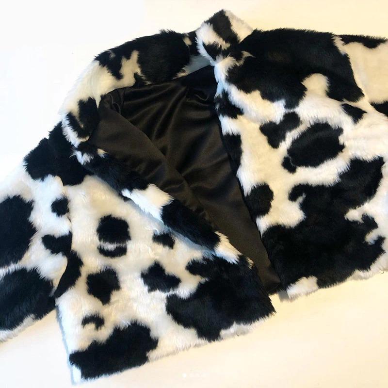 Faux Fur Coat Long Sleeve Women Cardigan Jackets Warm Faux Fur Jacket-Fuzzy Jackets-Arimonz-Arimonz